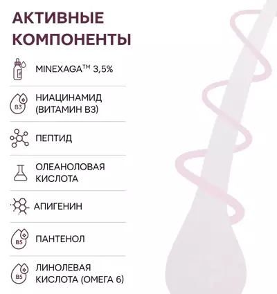 Активные компоненты сыворотки от выпадения волос Hair Therapy