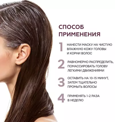Способ применения маски от выпадения волос Селенцин Hair Therapy